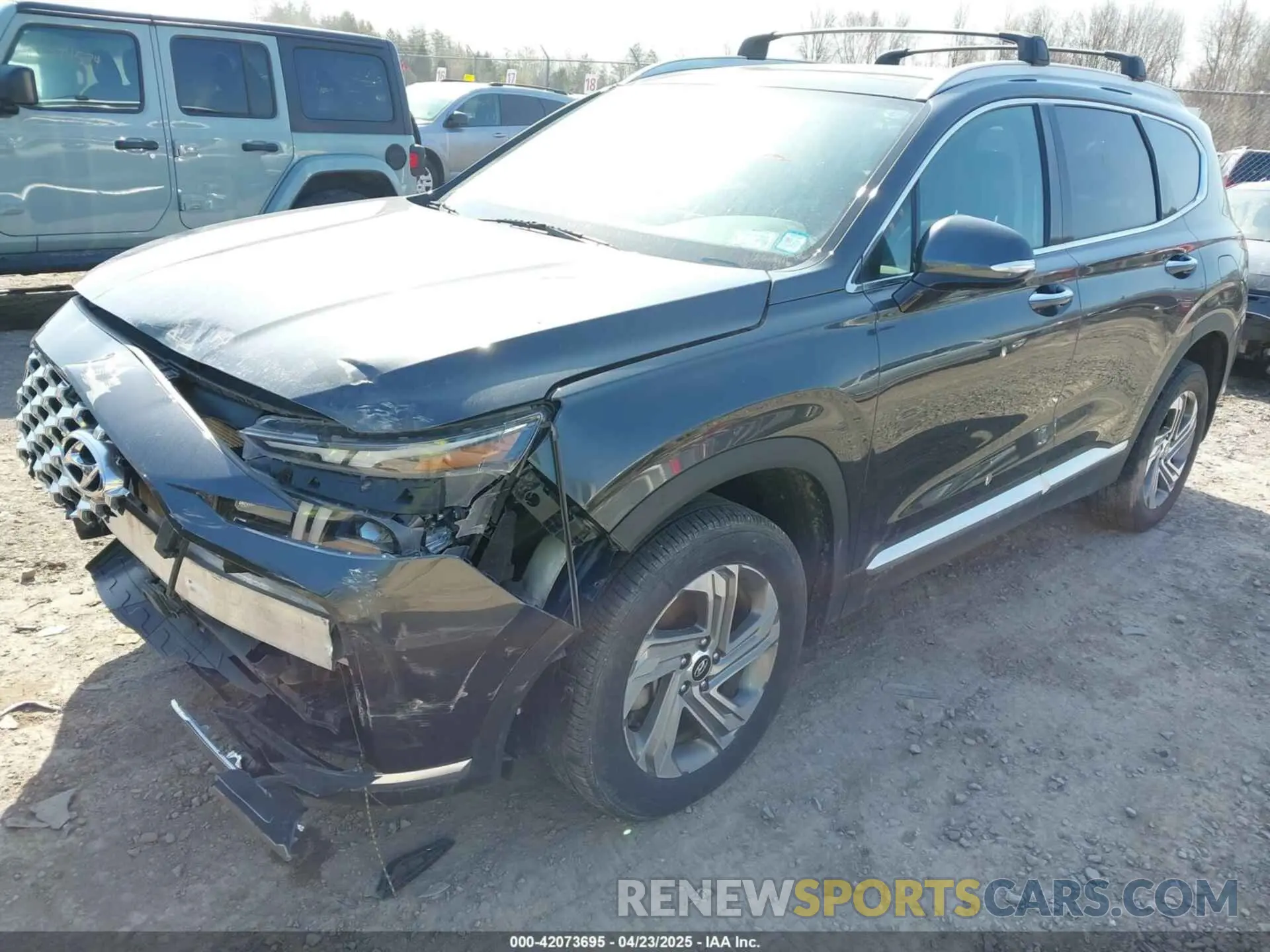 2 fotografías del automóvil dañado 5NMS3DAJ2NH444079 HYUNDAI SANTA FE 2022