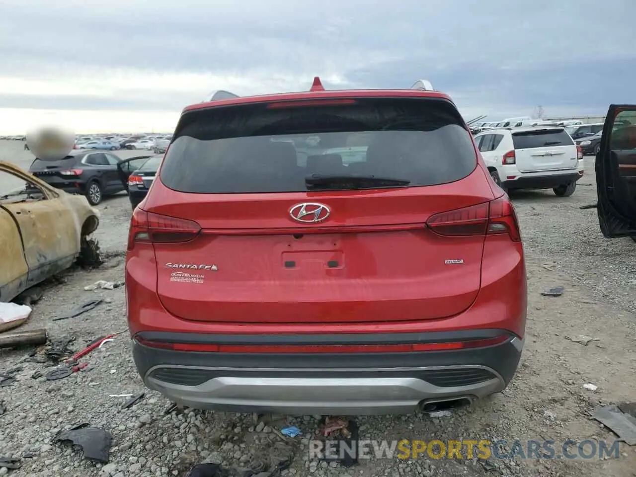 6 fotografías del automóvil dañado 5NMS3DAJ4NH456069 HYUNDAI SANTA FE 2022