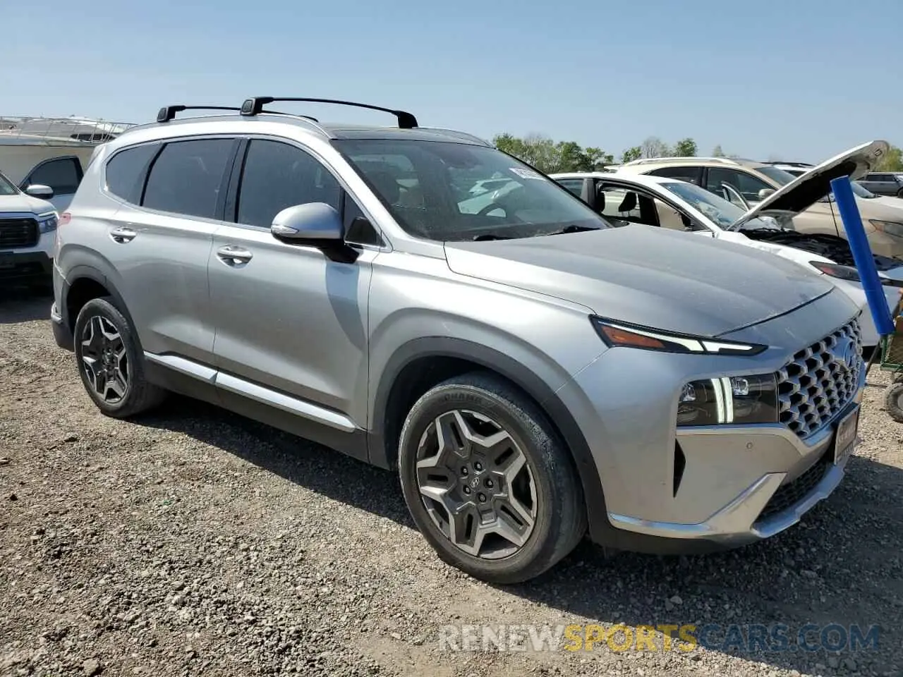 4 fotografías del automóvil dañado 5NMS44AL1NH376615 HYUNDAI SANTA FE 2022