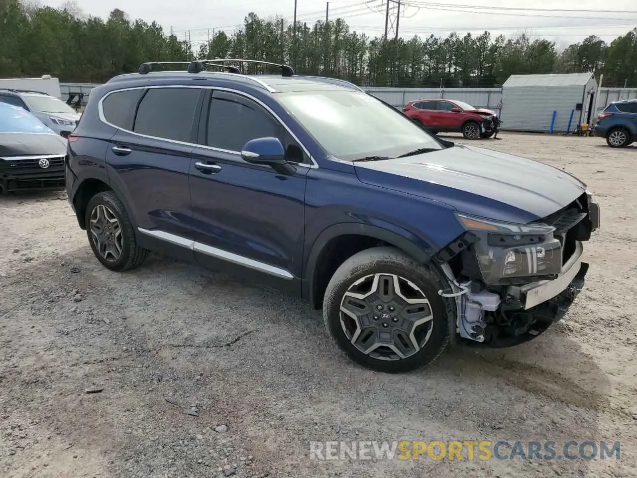 4 fotografías del automóvil dañado 5NMS4DAL8NH403826 HYUNDAI SANTA FE 2022