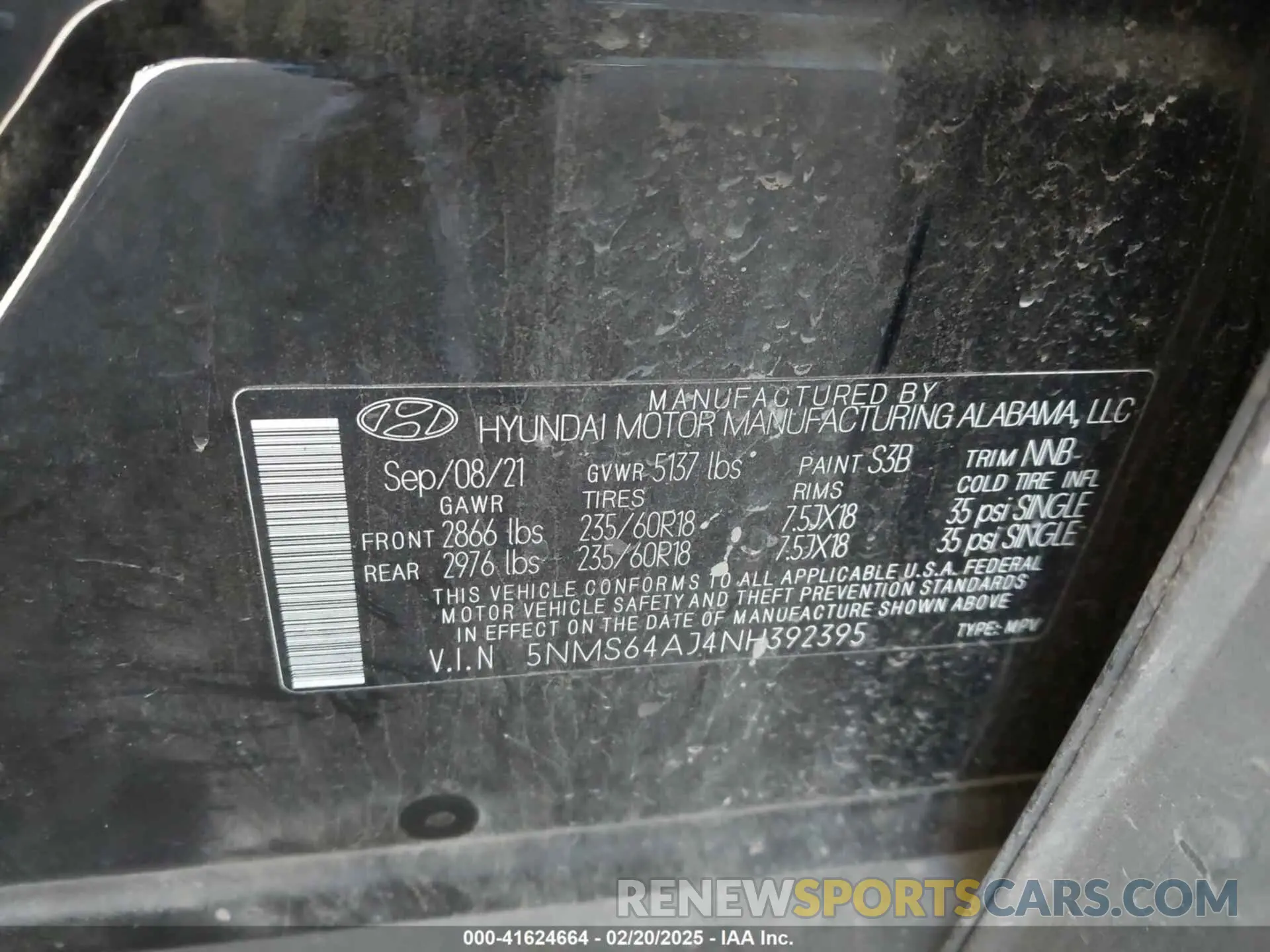 9 fotografías del automóvil dañado 5NMS64AJ4NH392395 HYUNDAI SANTA FE 2022