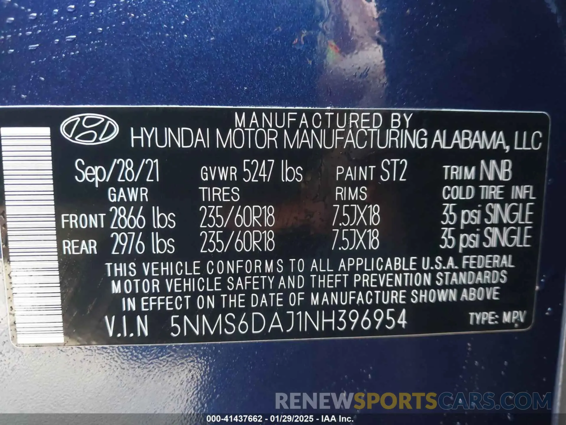 9 fotografías del automóvil dañado 5NMS6DAJ1NH396954 HYUNDAI SANTA FE 2022