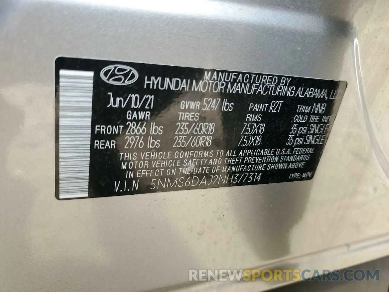 14 fotografías del automóvil dañado 5NMS6DAJ2NH377314 HYUNDAI SANTA FE 2022
