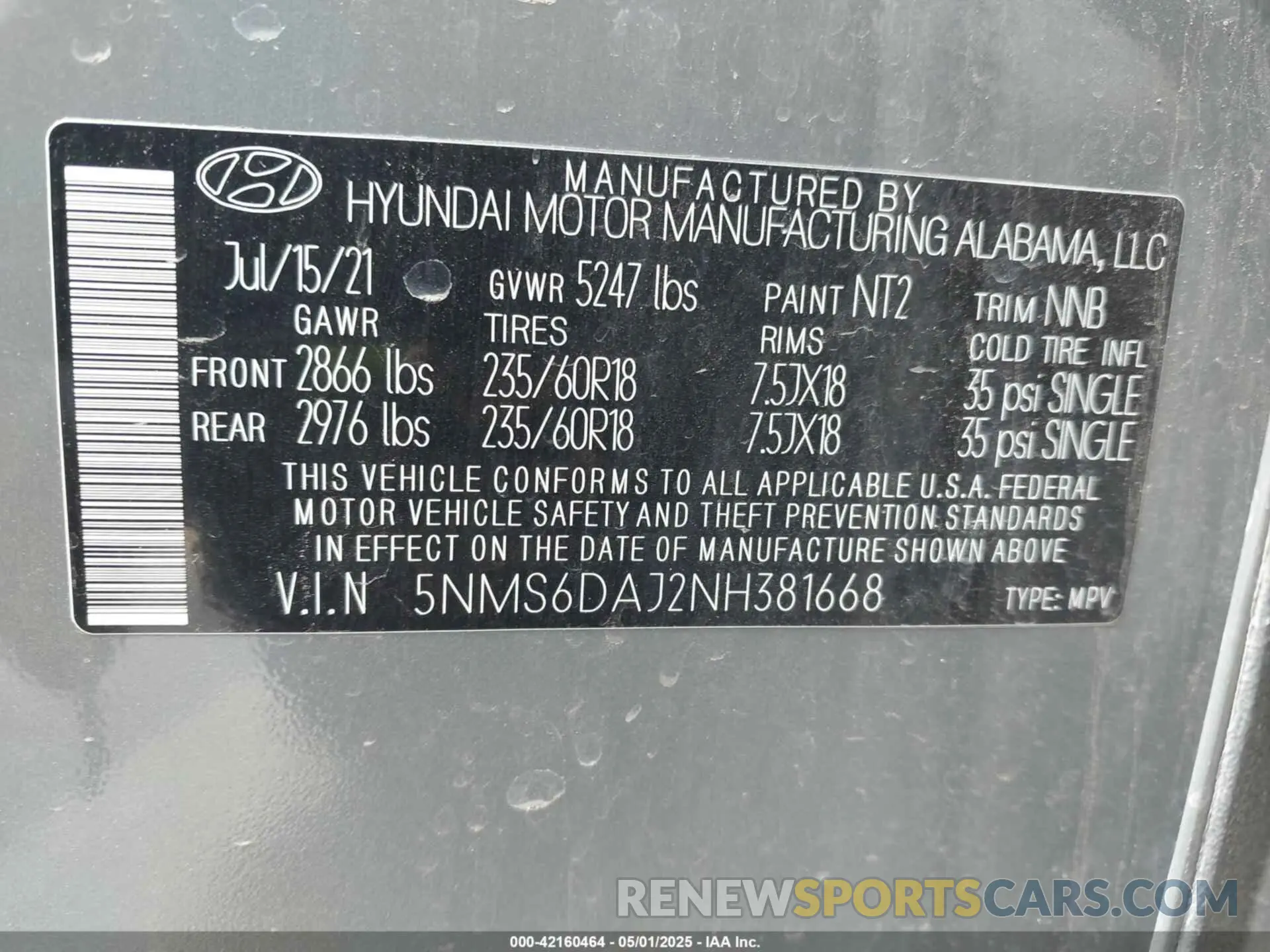 9 fotografías del automóvil dañado 5NMS6DAJ2NH381668 HYUNDAI SANTA FE 2022