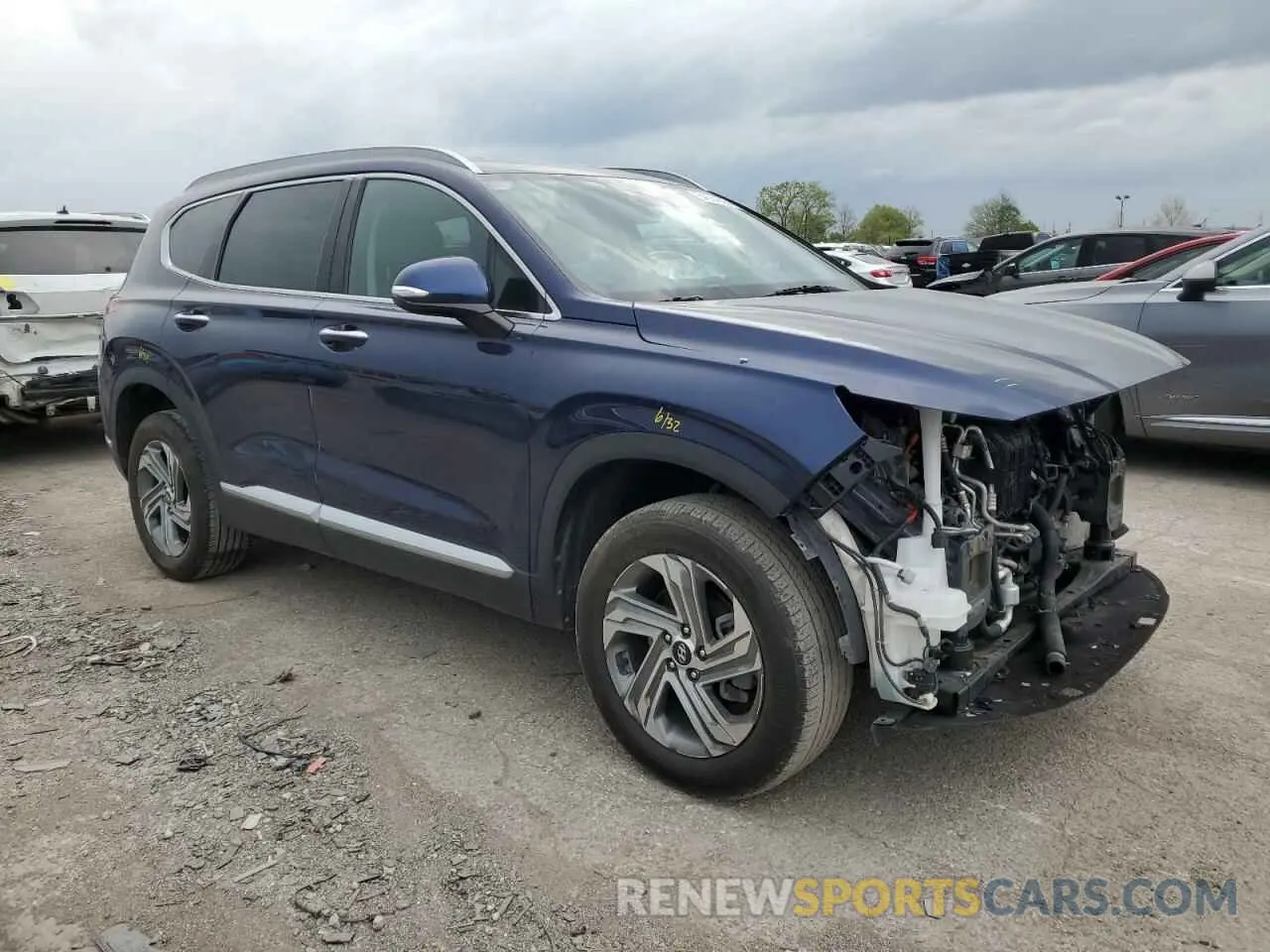 4 fotografías del automóvil dañado 5NMS6DAJ3NH412278 HYUNDAI SANTA FE 2022