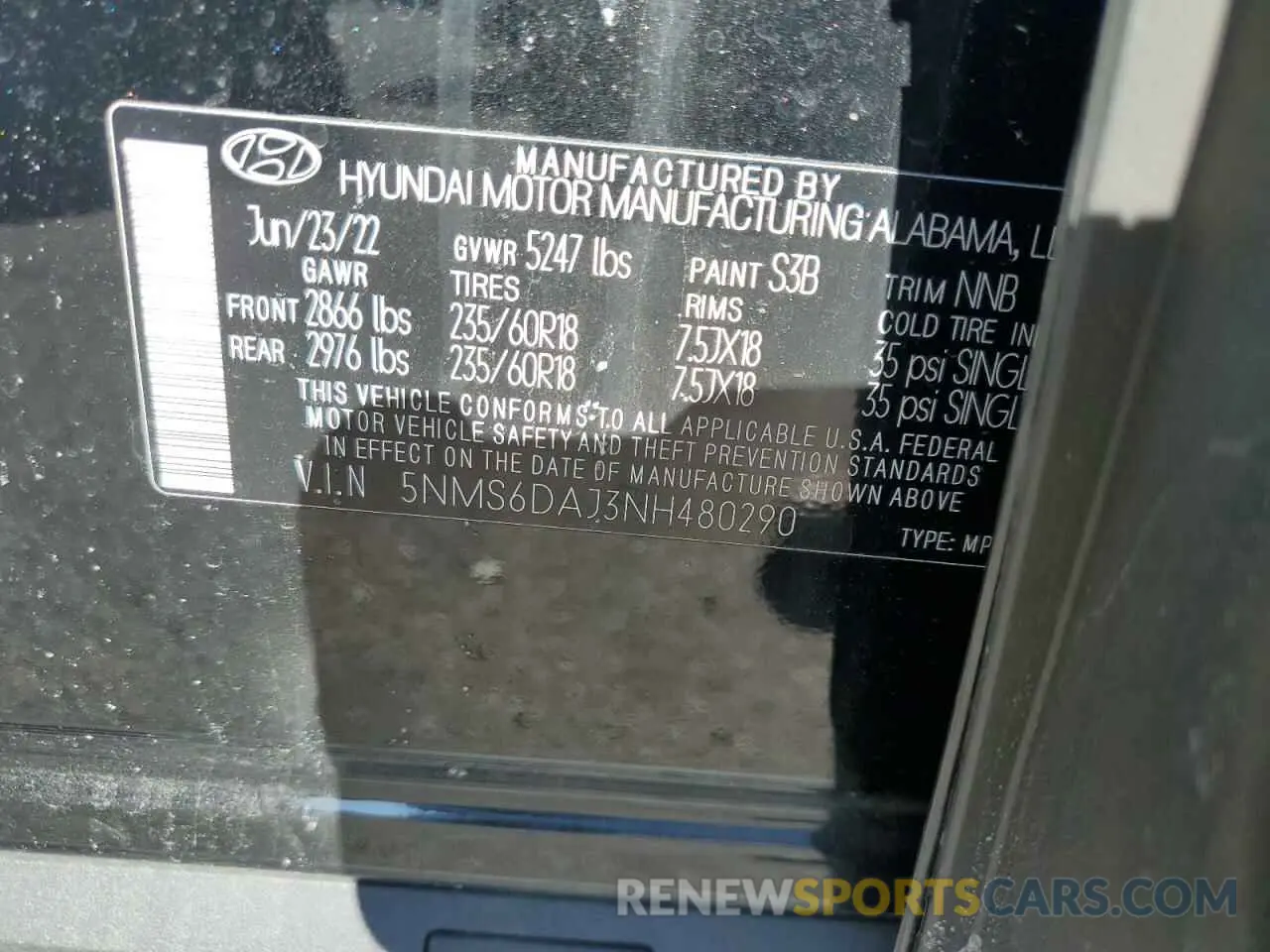13 fotografías del automóvil dañado 5NMS6DAJ3NH480290 HYUNDAI SANTA FE 2022