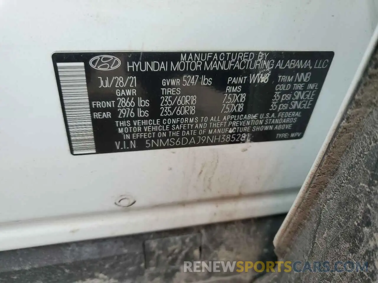 14 fotografías del automóvil dañado 5NMS6DAJ9NH385281 HYUNDAI SANTA FE 2022