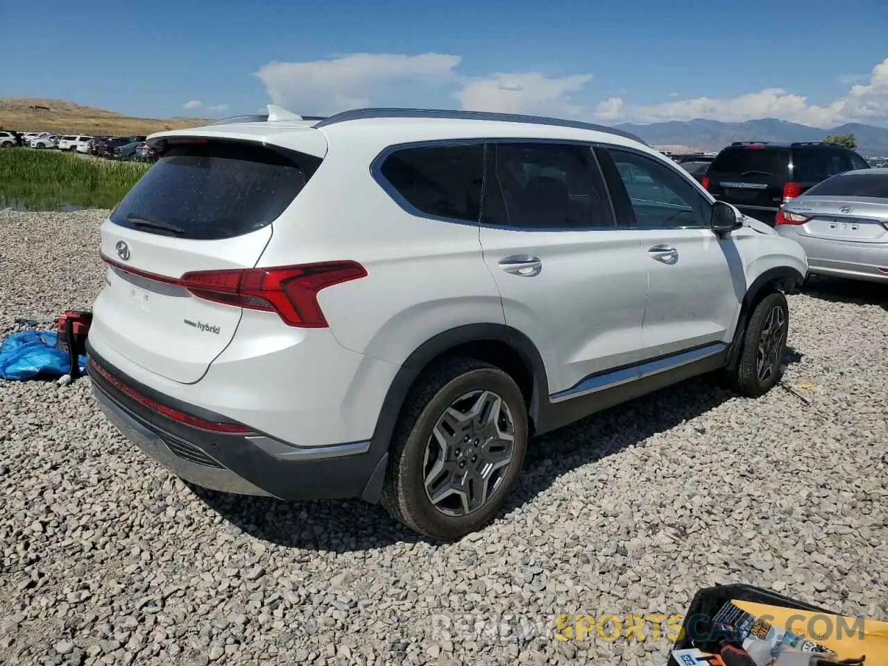 3 fotografías del automóvil dañado KM8S3DA15NU043095 HYUNDAI SANTA FE 2022