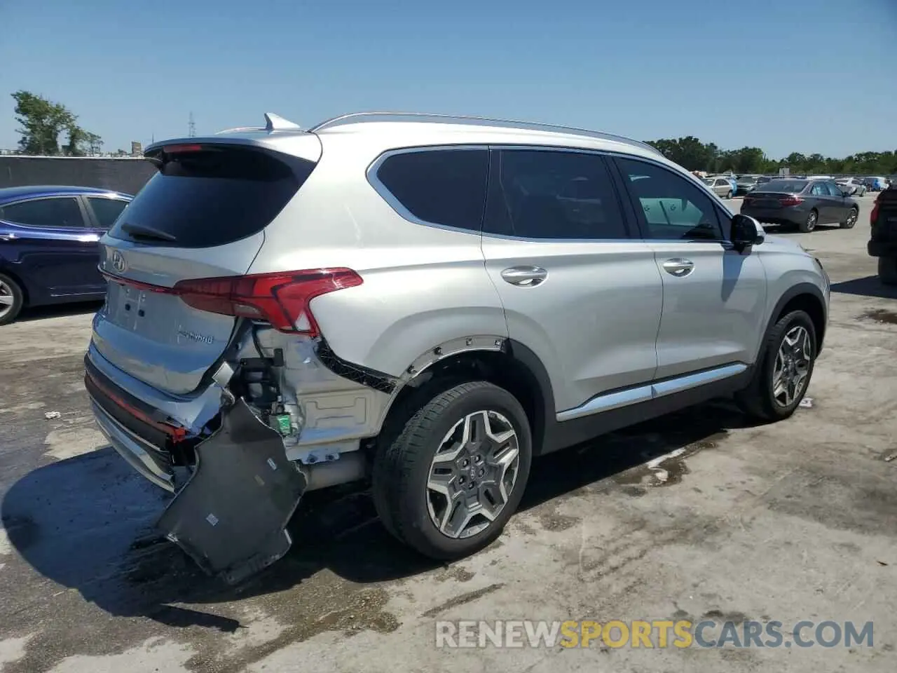 3 fotografías del automóvil dañado KM8S5DA16NU043598 HYUNDAI SANTA FE 2022