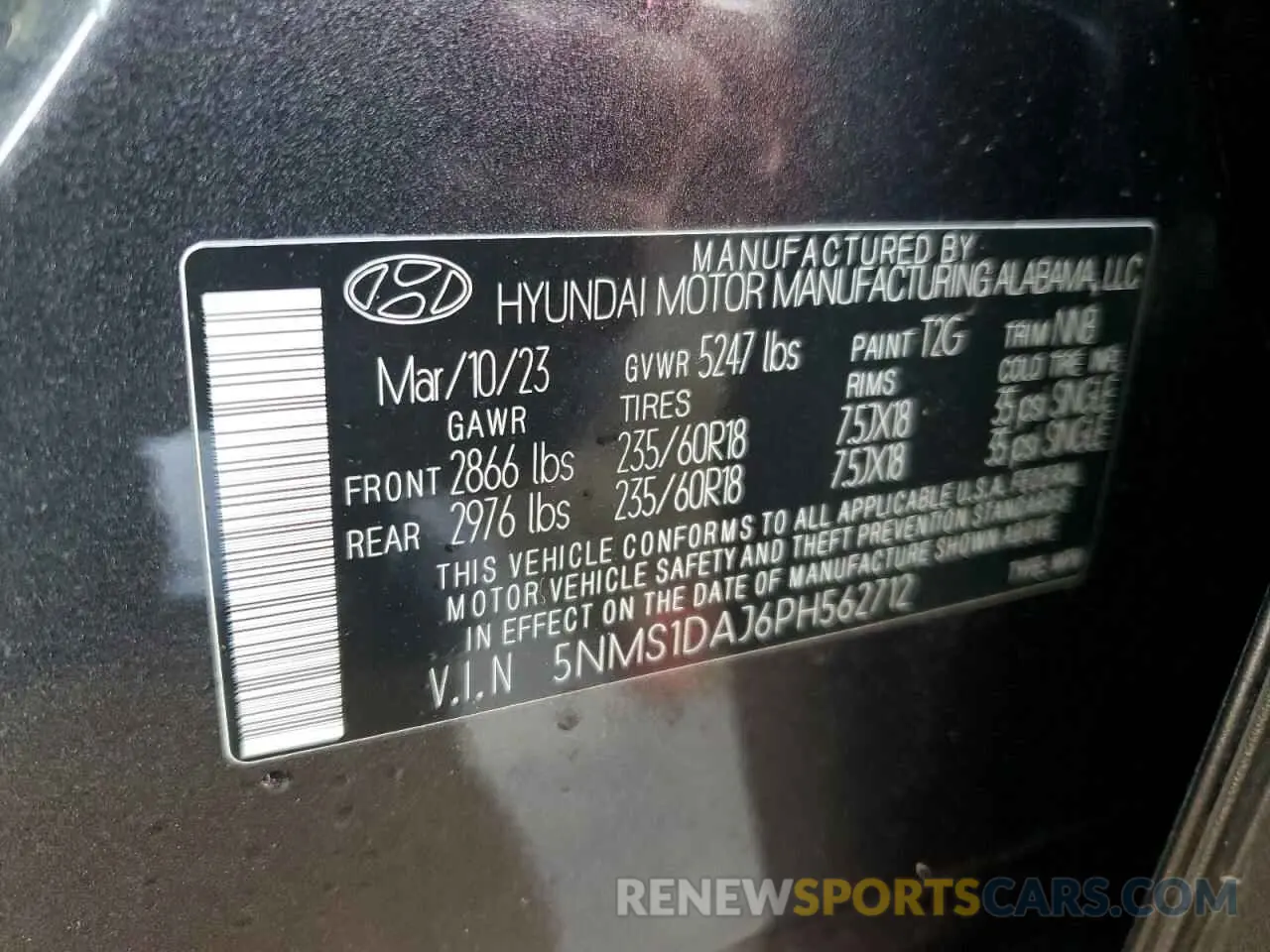 13 fotografías del automóvil dañado 5NMS1DAJ6PH562712 HYUNDAI SANTA FE 2023