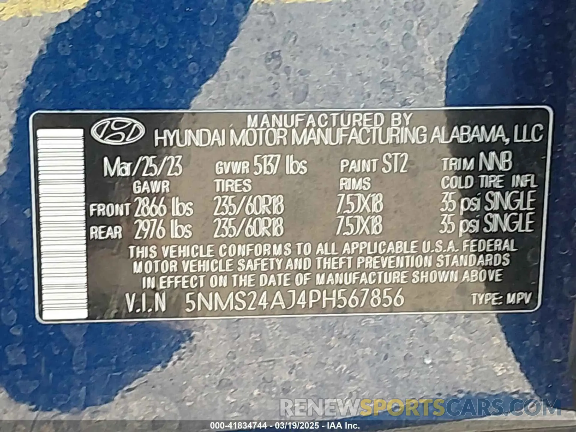 9 fotografías del automóvil dañado 5NMS24AJ4PH567856 HYUNDAI SANTA FE 2023
