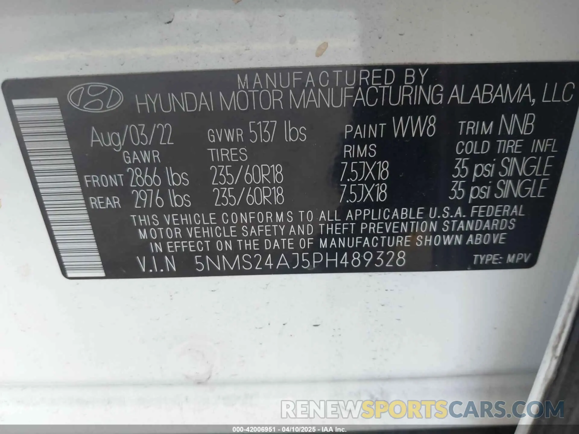 9 fotografías del automóvil dañado 5NMS24AJ5PH489328 HYUNDAI SANTA FE 2023
