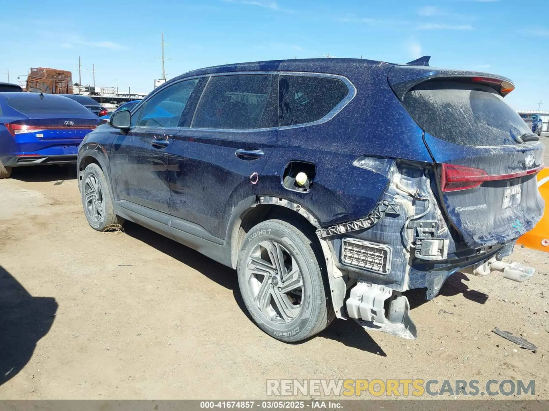 3 fotografías del automóvil dañado 5NMS24AJ5PH506449 HYUNDAI SANTA FE 2023