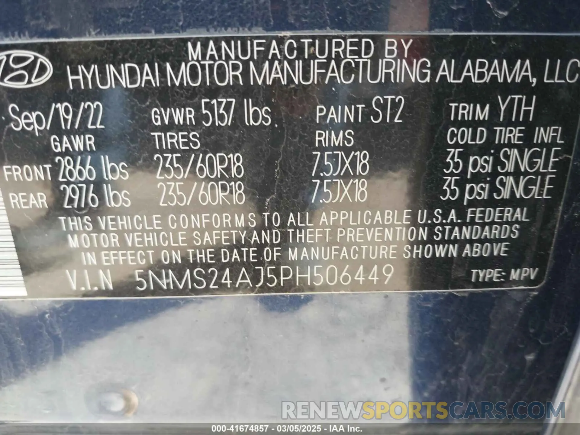 9 fotografías del automóvil dañado 5NMS24AJ5PH506449 HYUNDAI SANTA FE 2023