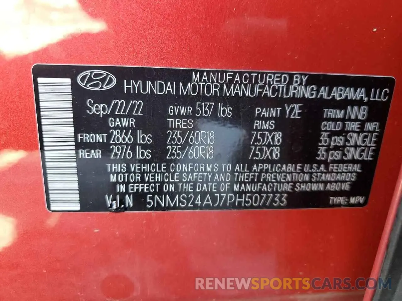 14 fotografías del automóvil dañado 5NMS24AJ7PH507733 HYUNDAI SANTA FE 2023