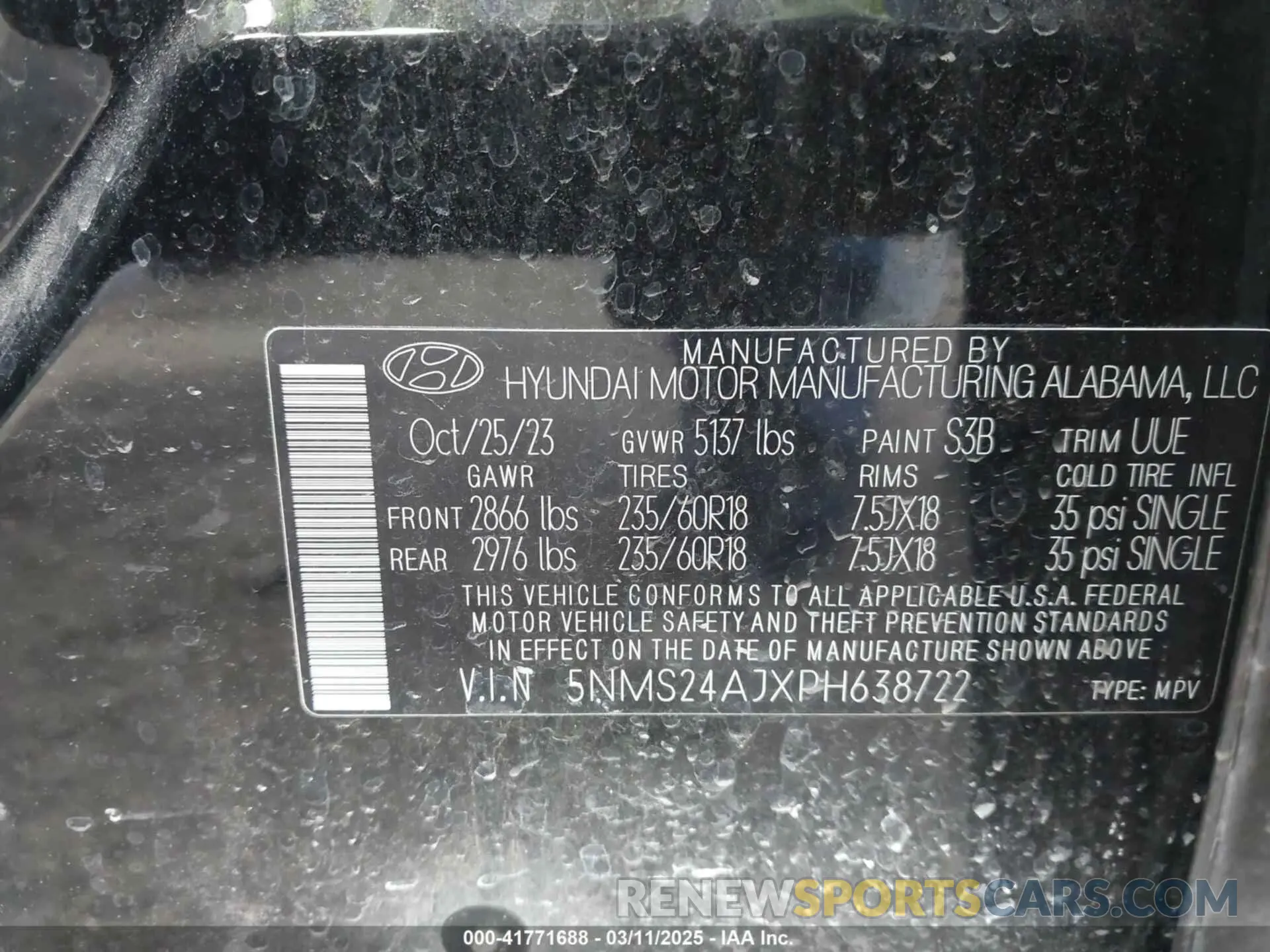 9 fotografías del automóvil dañado 5NMS24AJXPH638722 HYUNDAI SANTA FE 2023