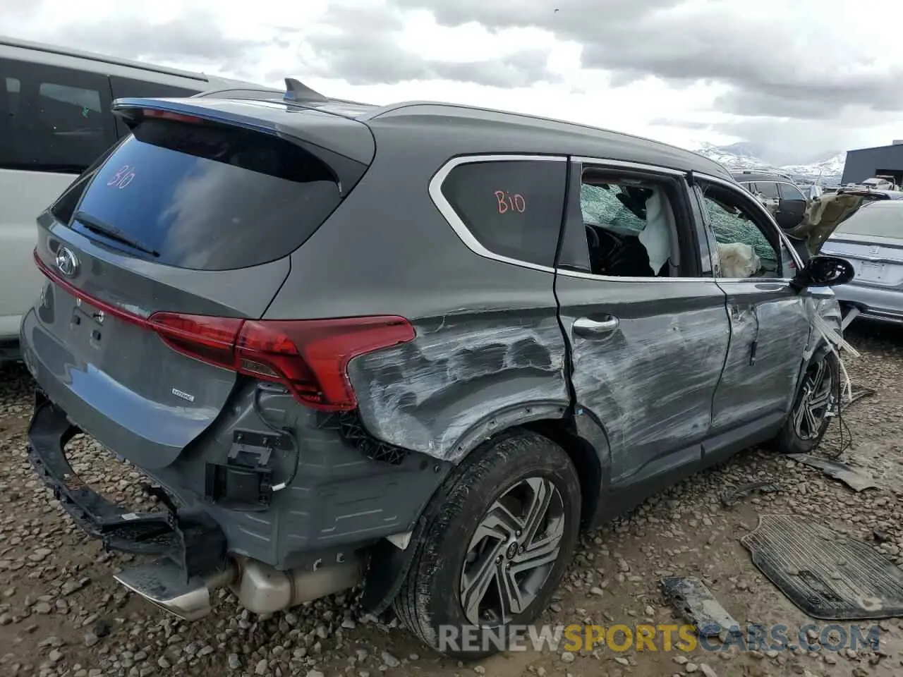 3 fotografías del automóvil dañado 5NMS2DAJ4PH507494 HYUNDAI SANTA FE 2023