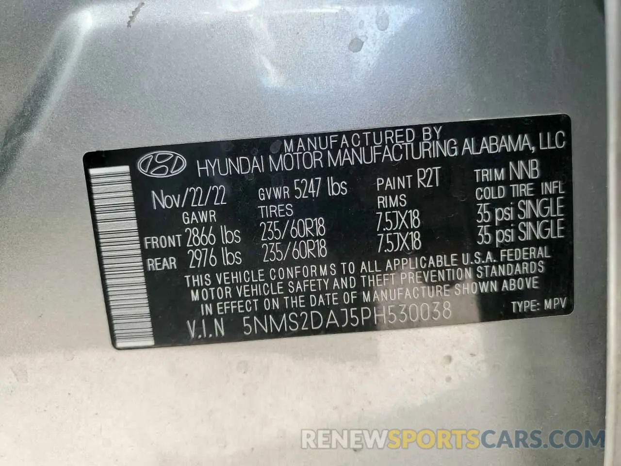 14 fotografías del automóvil dañado 5NMS2DAJ5PH530038 HYUNDAI SANTA FE 2023
