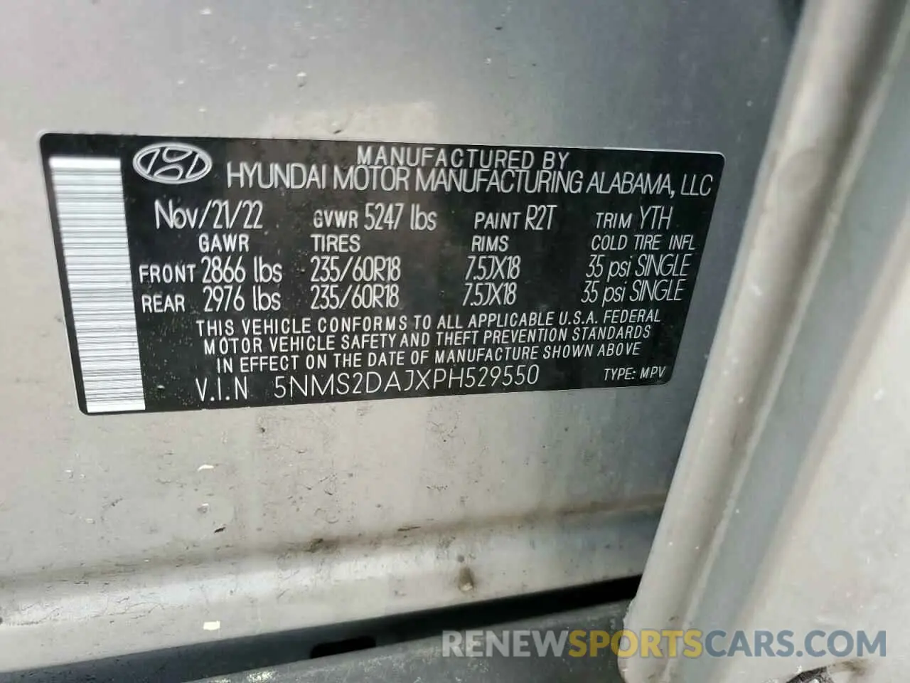 15 fotografías del automóvil dañado 5NMS2DAJXPH529550 HYUNDAI SANTA FE 2023