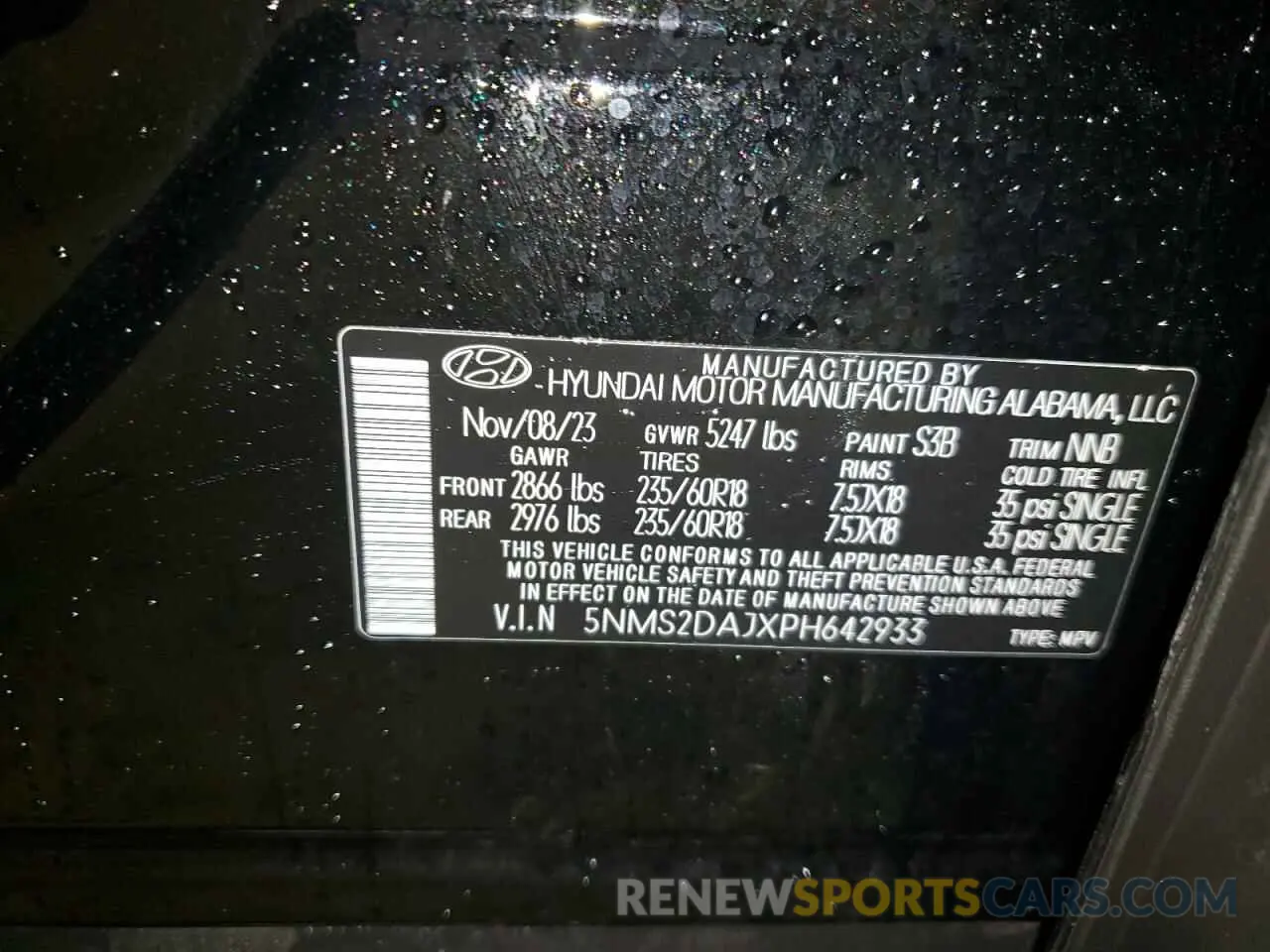 13 fotografías del automóvil dañado 5NMS2DAJXPH642933 HYUNDAI SANTA FE 2023