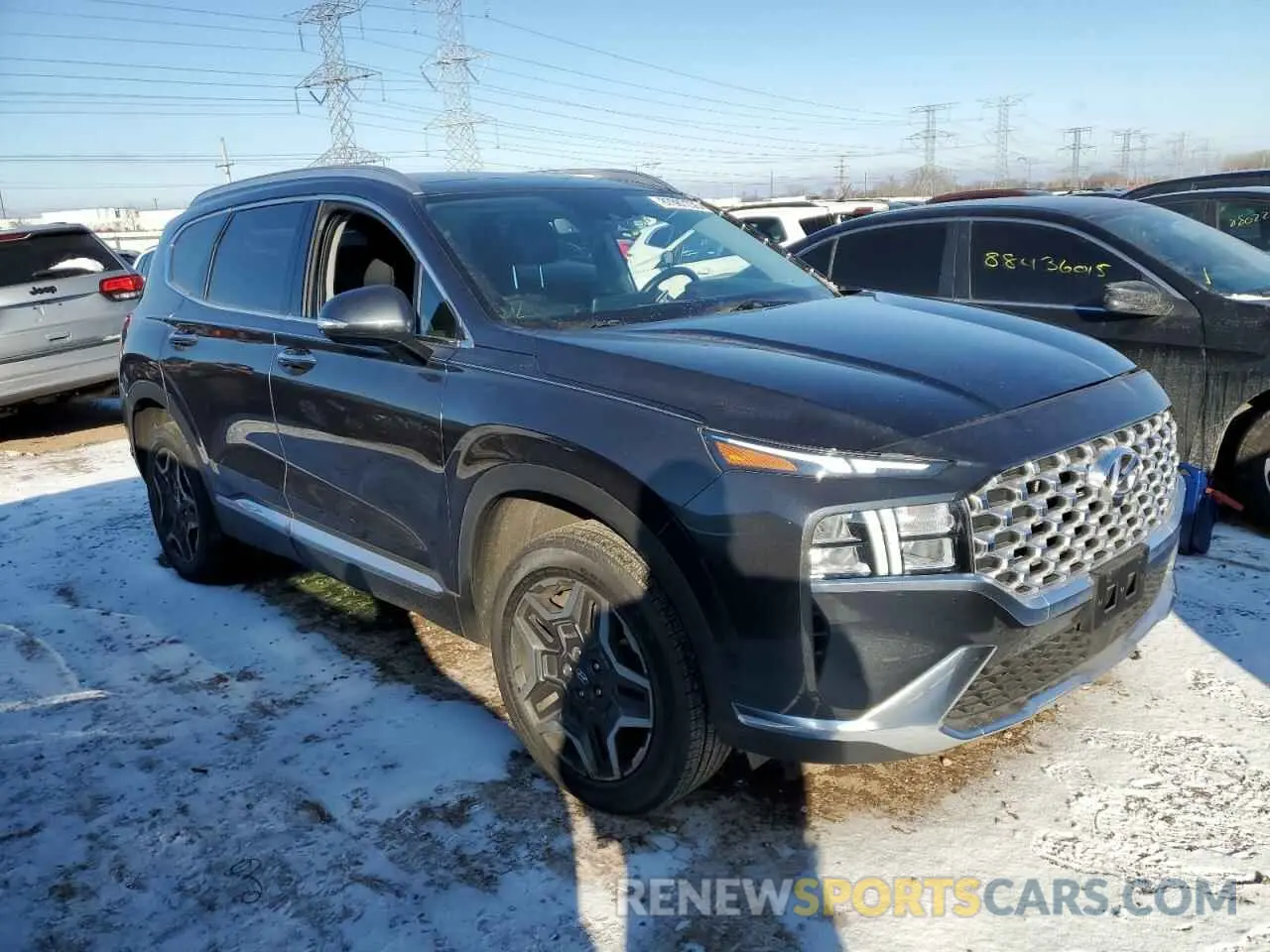 4 fotografías del automóvil dañado 5NMS3DA12PH011767 HYUNDAI SANTA FE 2023
