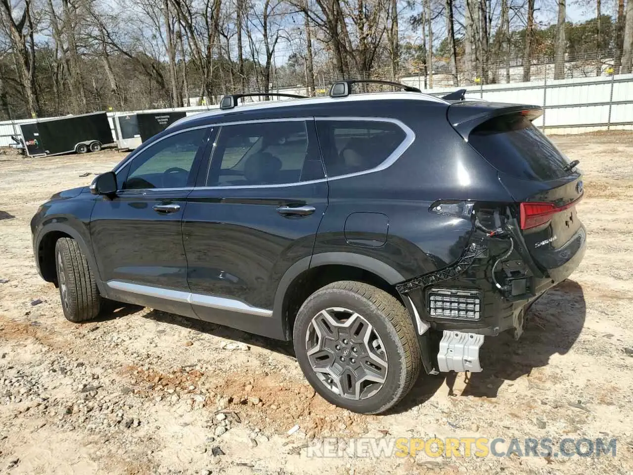 2 fotografías del automóvil dañado 5NMS3DA15PH020463 HYUNDAI SANTA FE 2023