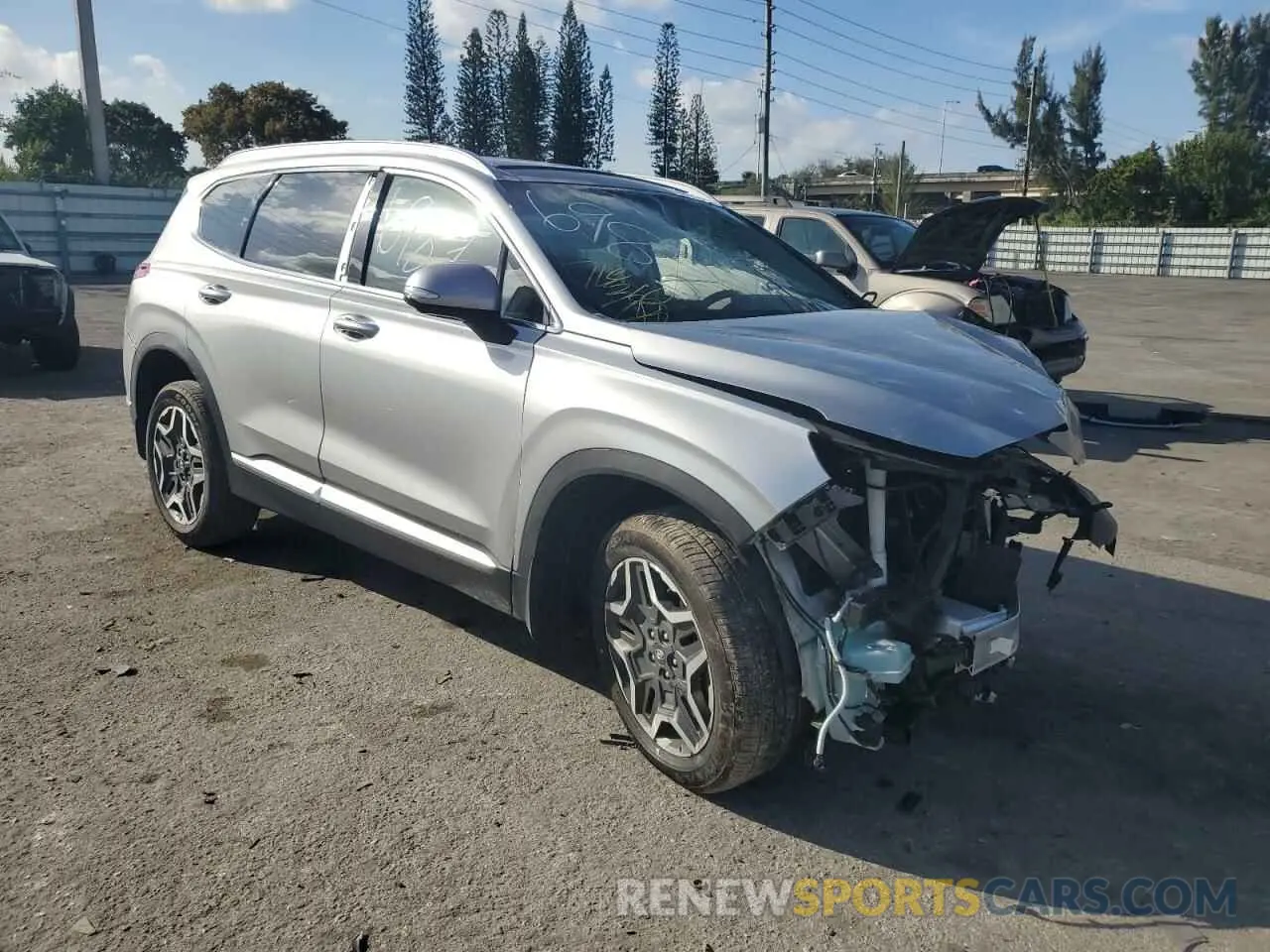 4 fotografías del automóvil dañado 5NMS44AL3PH486987 HYUNDAI SANTA FE 2023