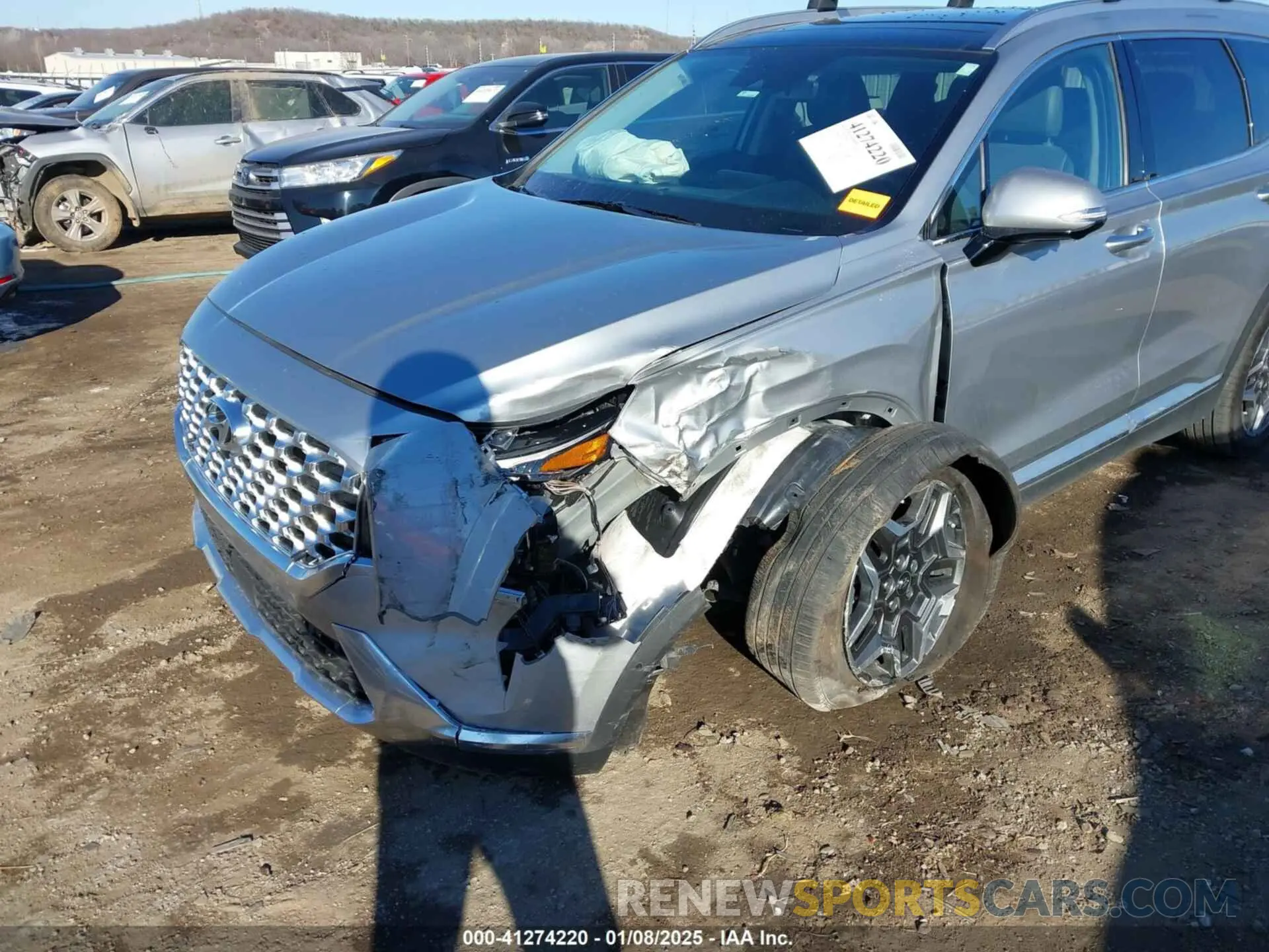 6 fotografías del automóvil dañado 5NMS44AL8PH547203 HYUNDAI SANTA FE 2023