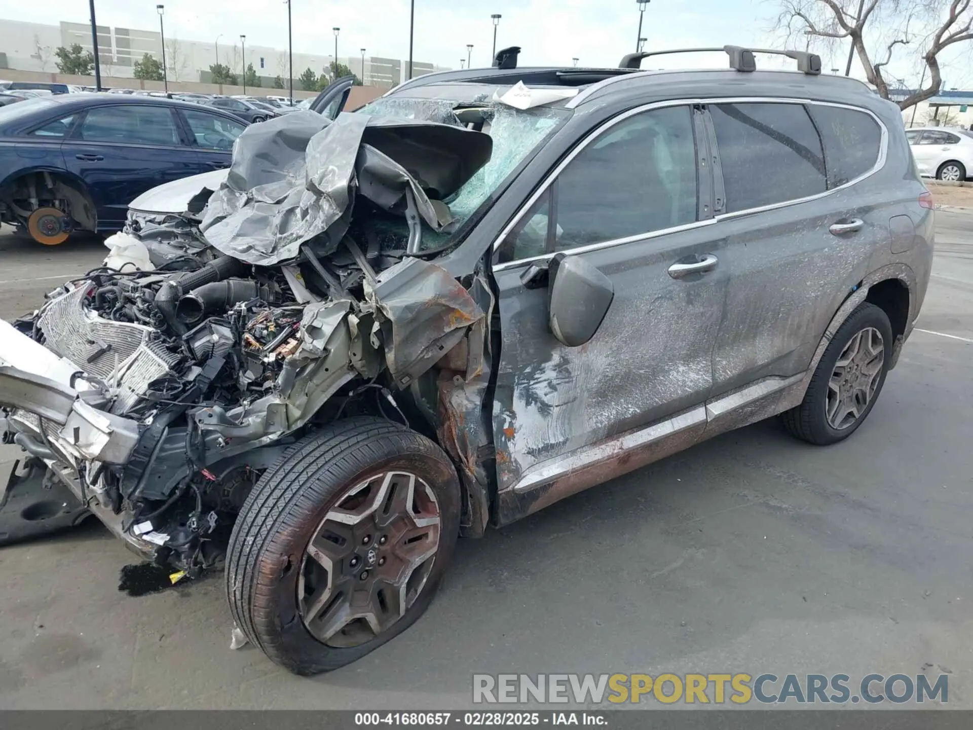 2 fotografías del automóvil dañado 5NMS4DAL6PH634677 HYUNDAI SANTA FE 2023