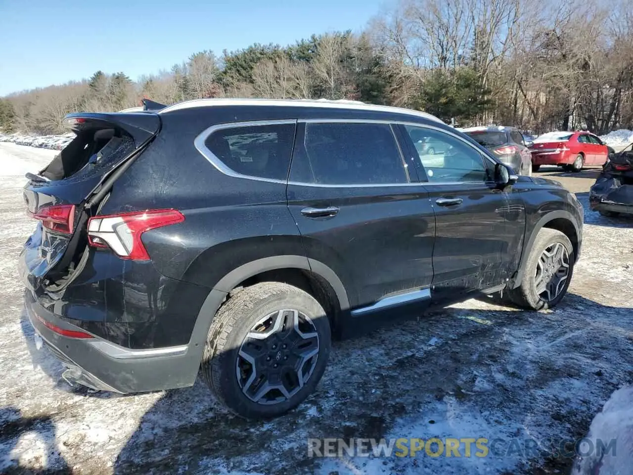 3 fotografías del automóvil dañado 5NMS4DALXPH530998 HYUNDAI SANTA FE 2023