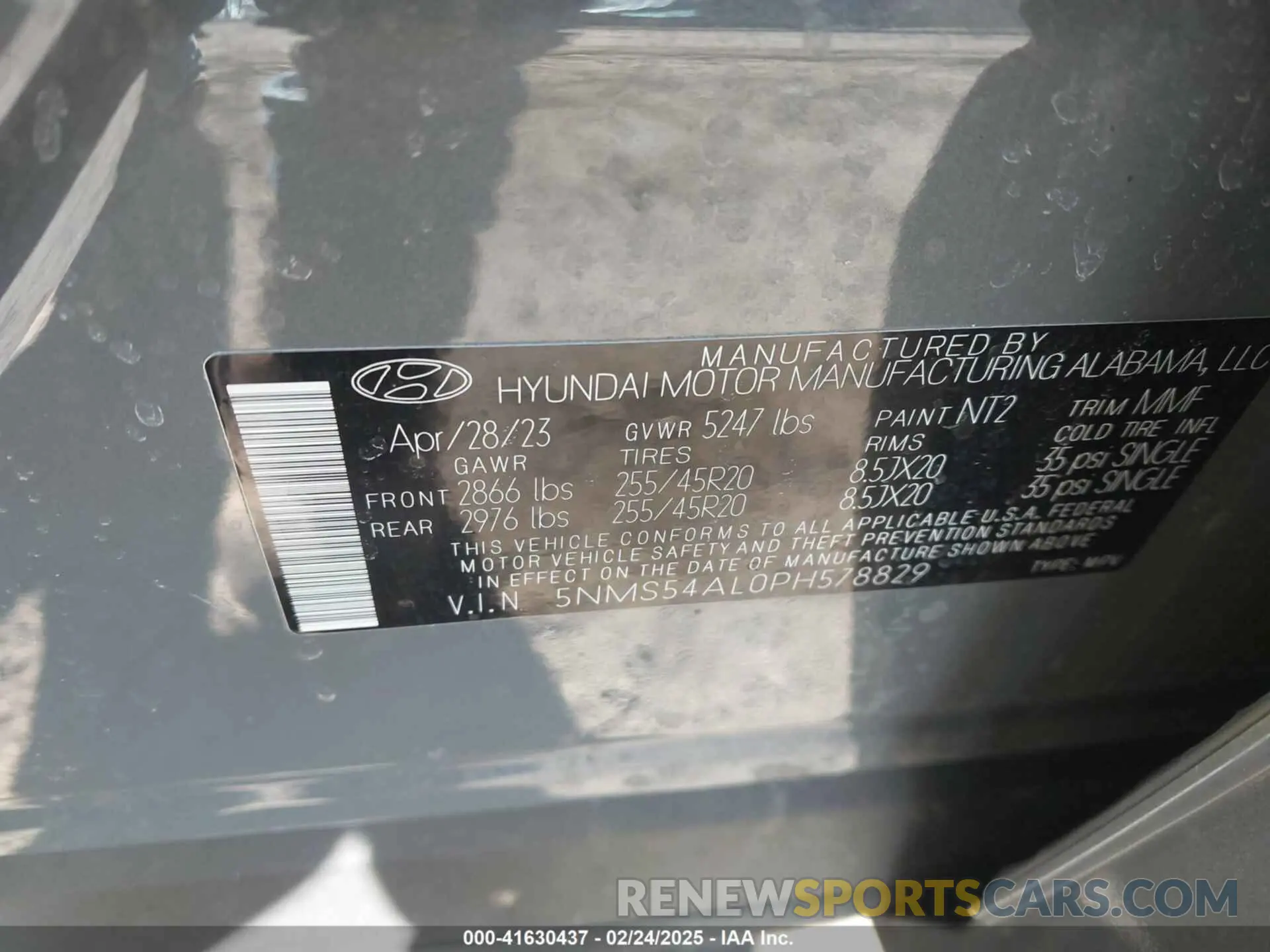 9 fotografías del automóvil dañado 5NMS54AL0PH578829 HYUNDAI SANTA FE 2023