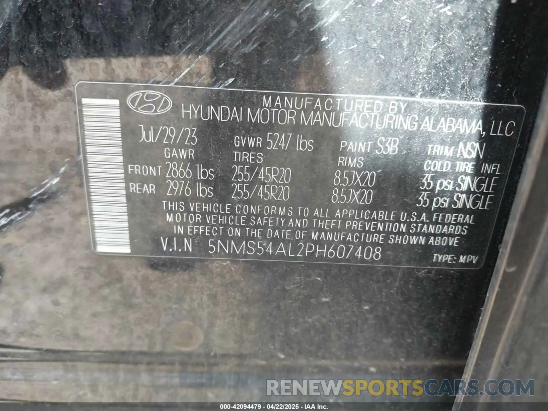 9 fotografías del automóvil dañado 5NMS54AL2PH607408 HYUNDAI SANTA FE 2023
