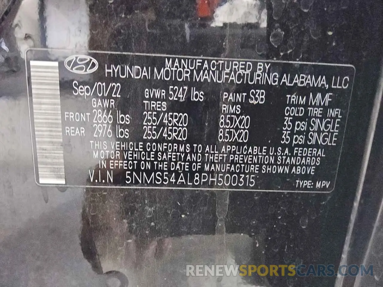 13 fotografías del automóvil dañado 5NMS54AL8PH500315 HYUNDAI SANTA FE 2023