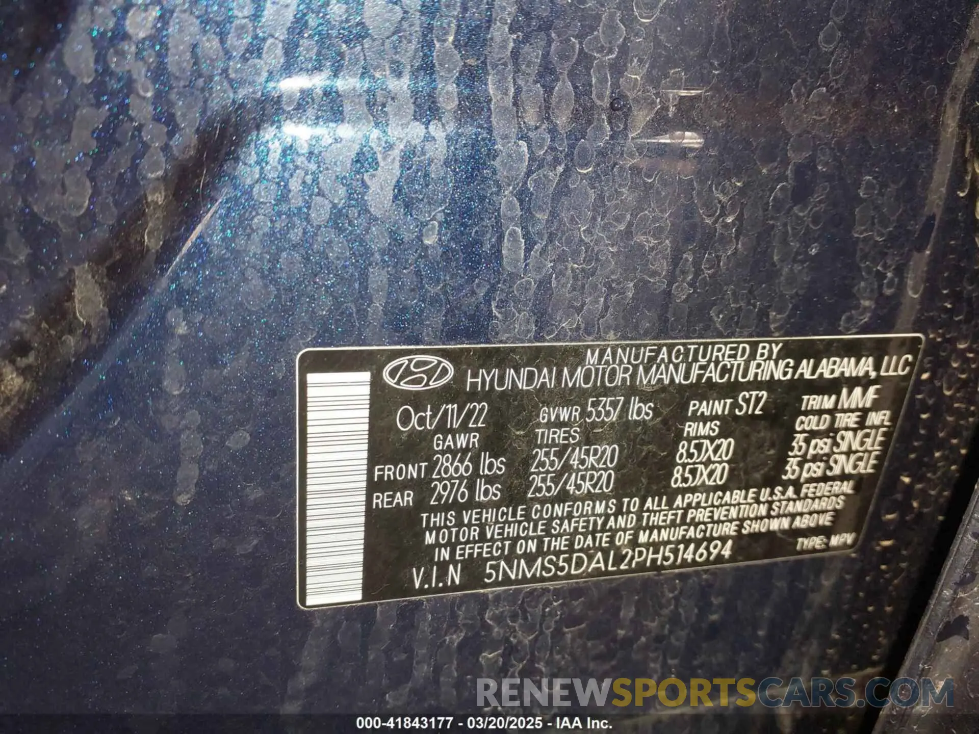 9 fotografías del automóvil dañado 5NMS5DAL2PH514694 HYUNDAI SANTA FE 2023