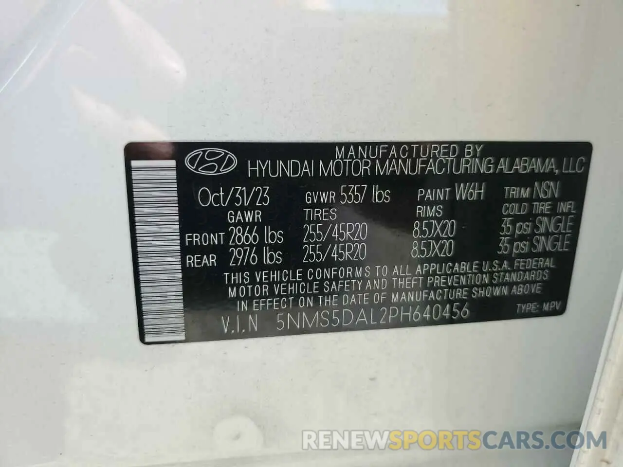 13 fotografías del automóvil dañado 5NMS5DAL2PH640456 HYUNDAI SANTA FE 2023