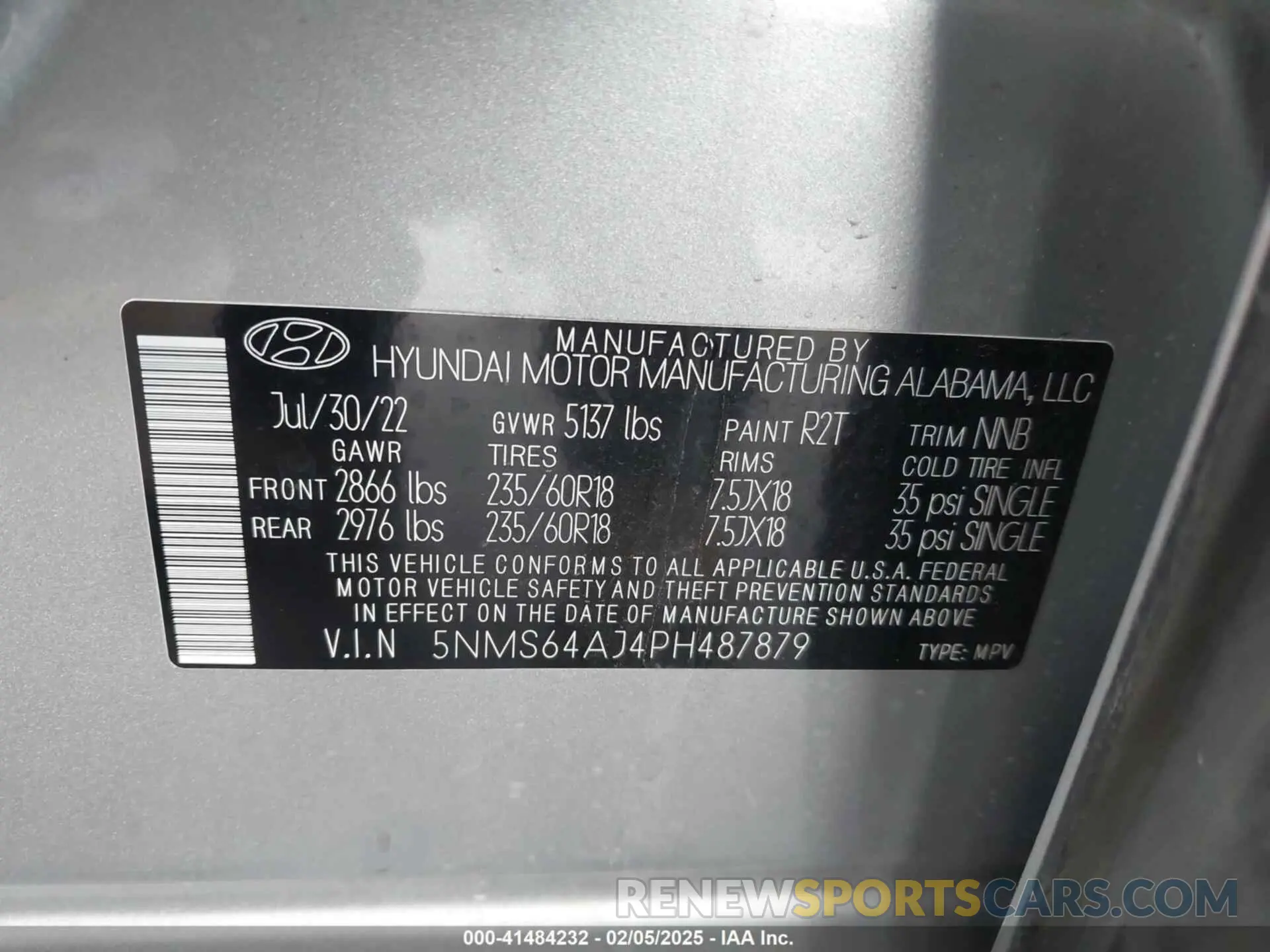 9 fotografías del automóvil dañado 5NMS64AJ4PH487879 HYUNDAI SANTA FE 2023