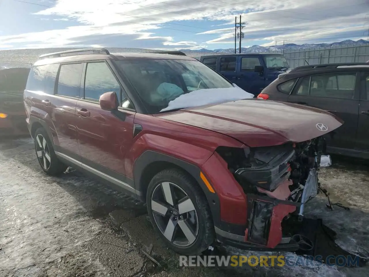 4 fotografías del automóvil dañado 5NMP3DG15RH004487 HYUNDAI SANTA FE 2024