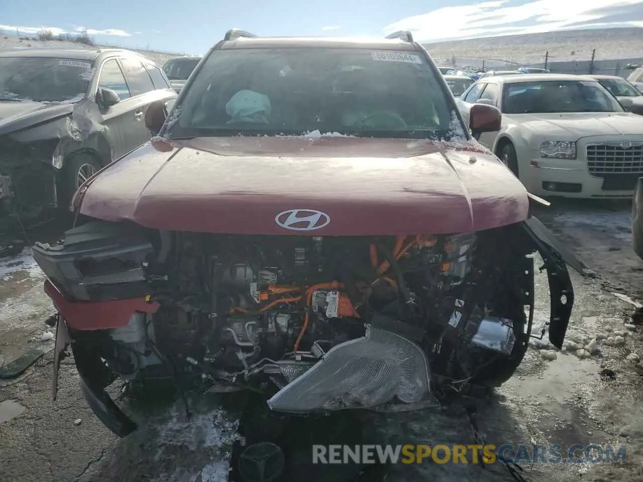 5 fotografías del automóvil dañado 5NMP3DG15RH004487 HYUNDAI SANTA FE 2024