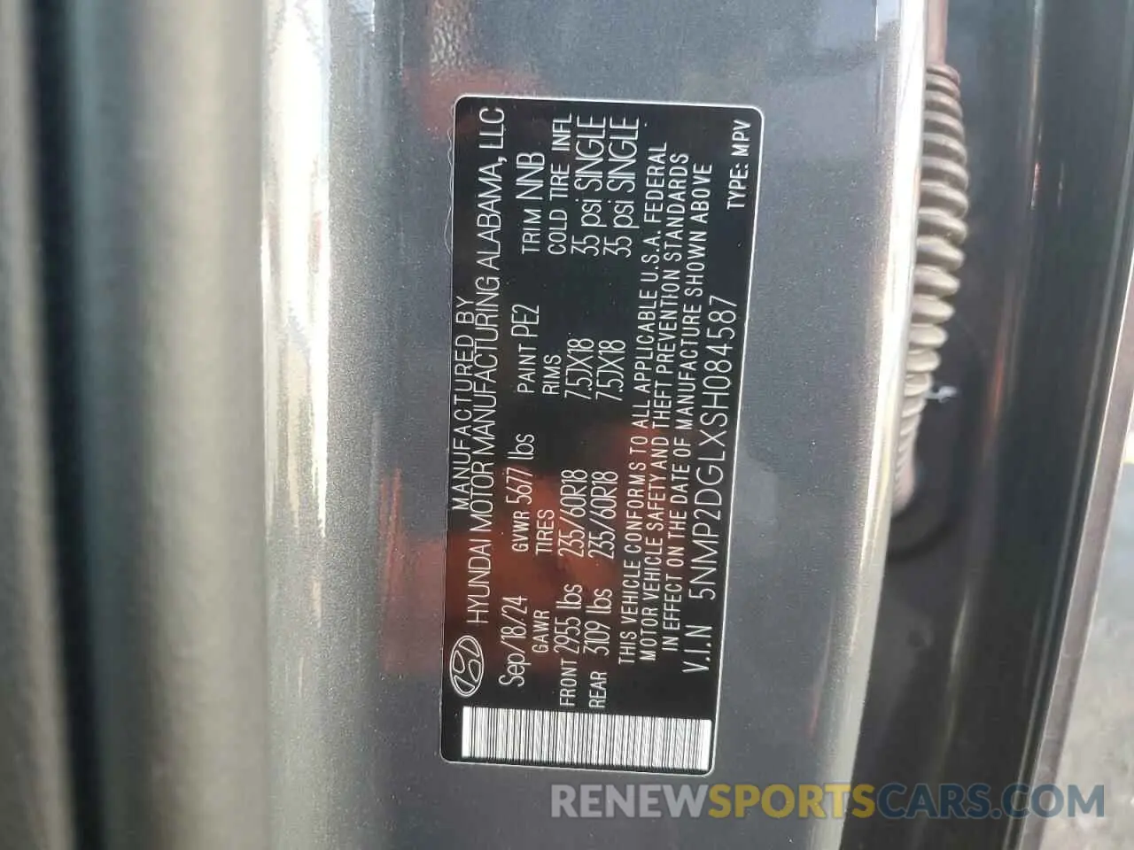 13 fotografías del automóvil dañado 5NMP2DGLXSH084587 HYUNDAI SANTA FE 2025