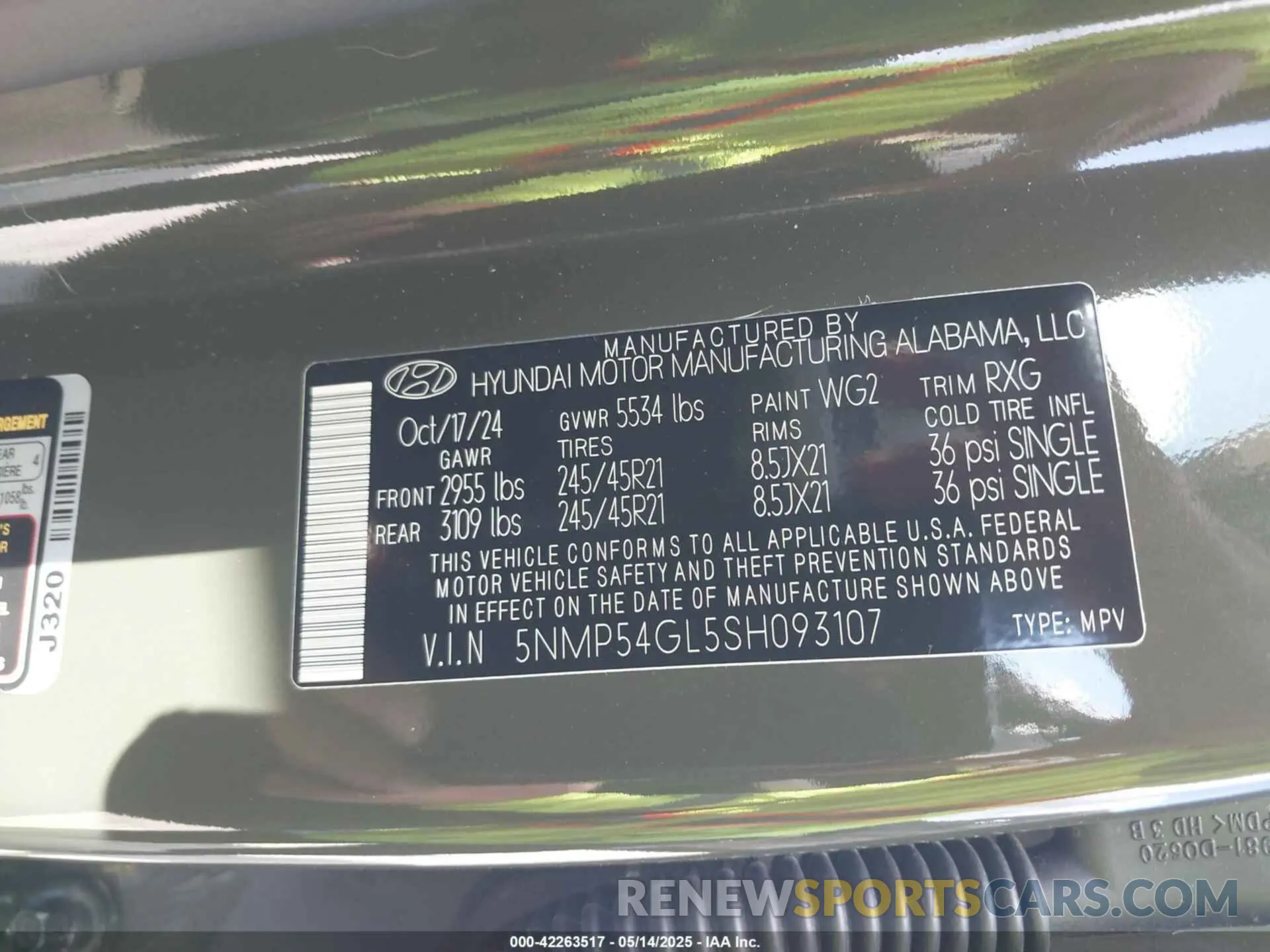 9 fotografías del automóvil dañado 5NMP54GL5SH093107 HYUNDAI SANTA FE 2025