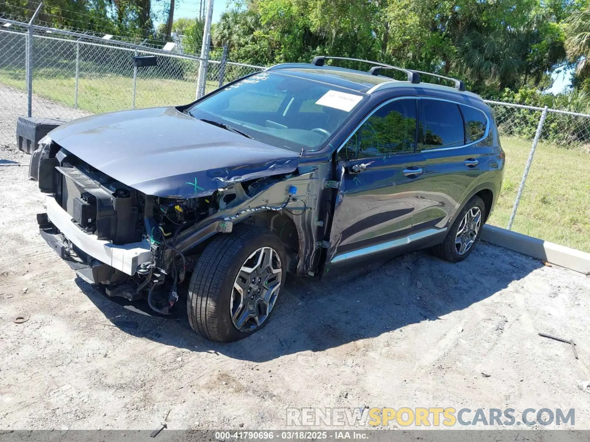 2 fotografías del automóvil dañado KM8S5DA17MU010320 HYUNDAI SANTA FE HYBRID 2021