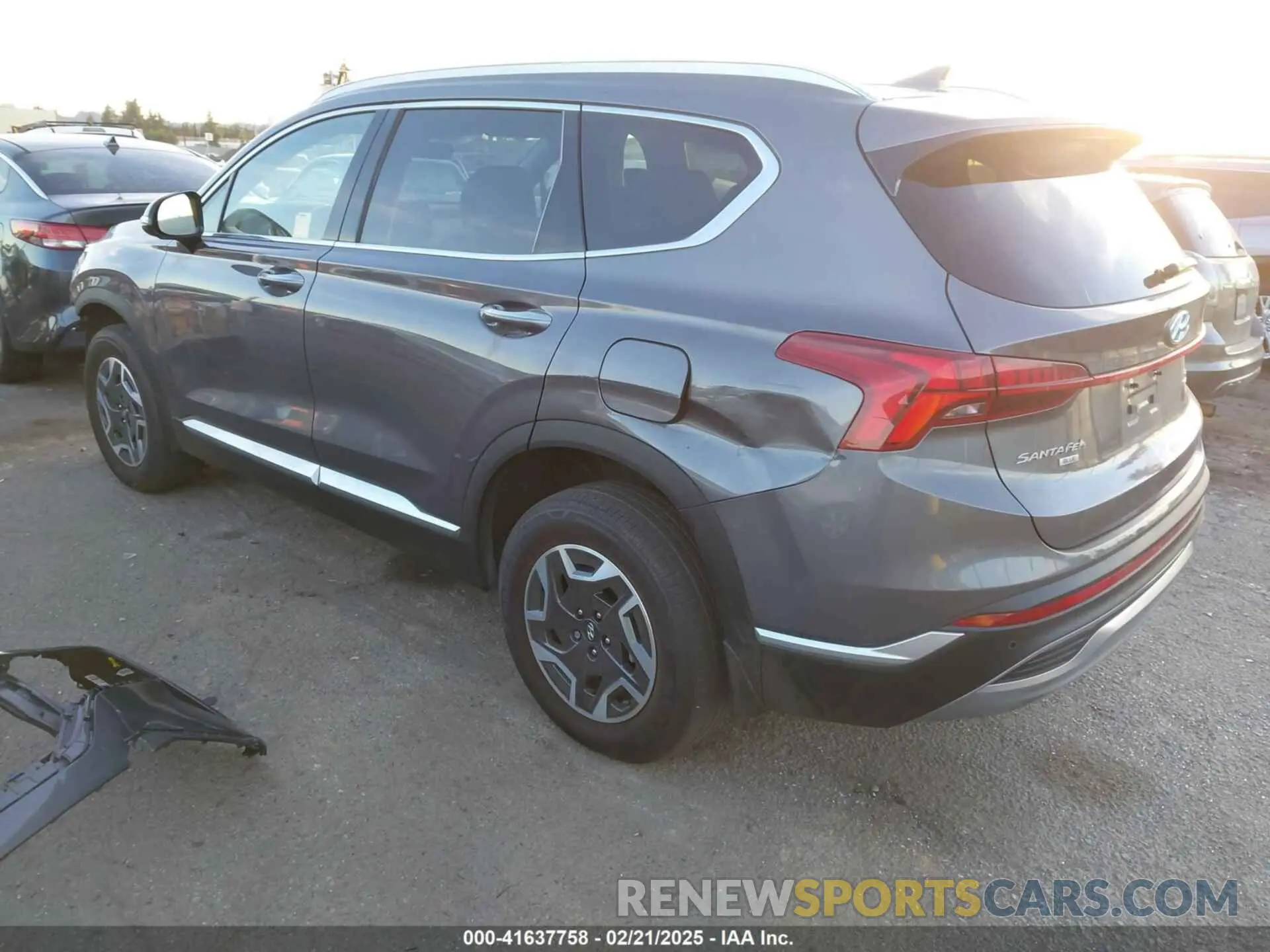 3 fotografías del automóvil dañado KM8S2DA15NU058957 HYUNDAI SANTA FE HYBRID 2022