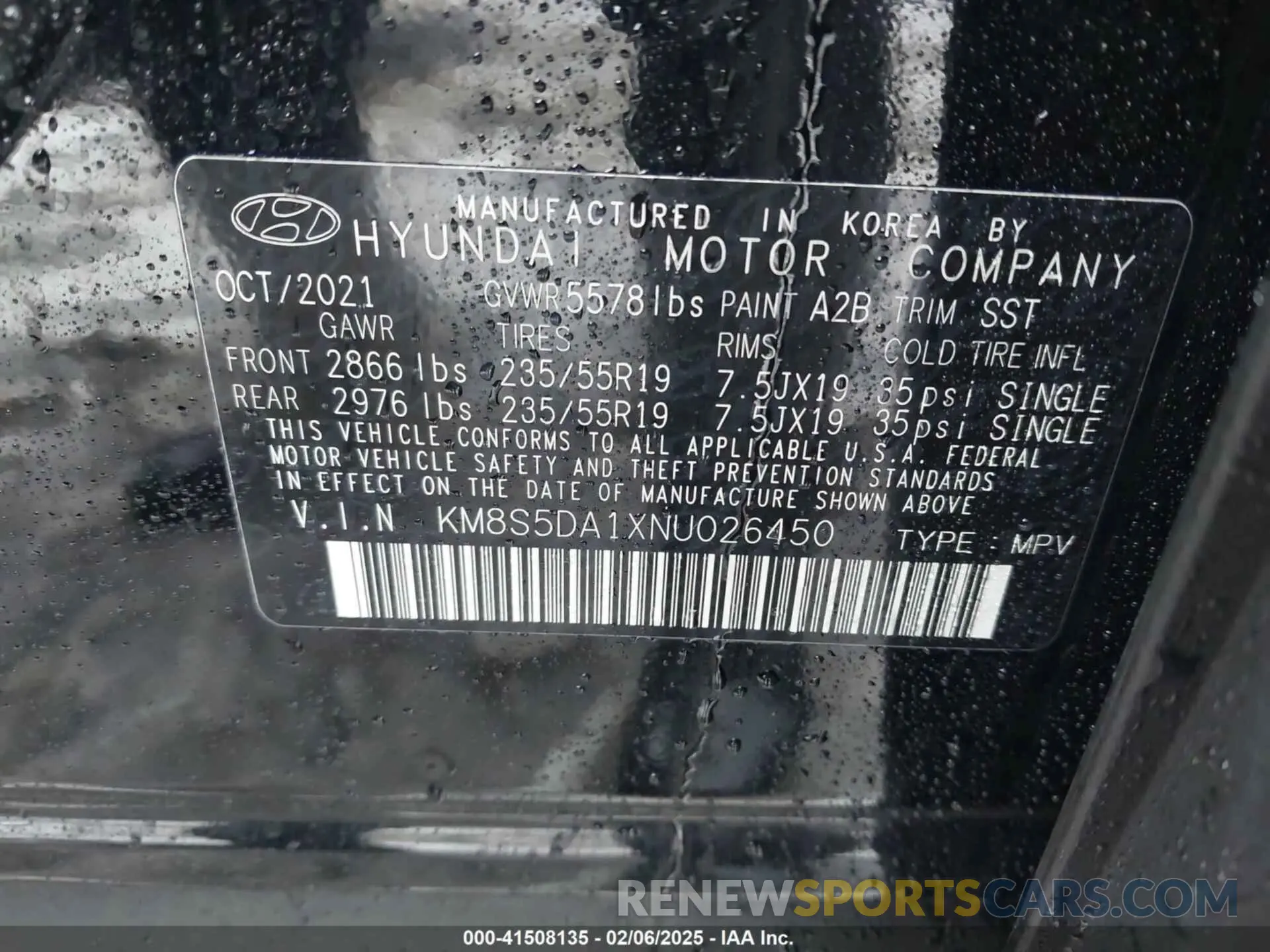 9 fotografías del automóvil dañado KM8S5DA1XNU026450 HYUNDAI SANTA FE HYBRID 2022