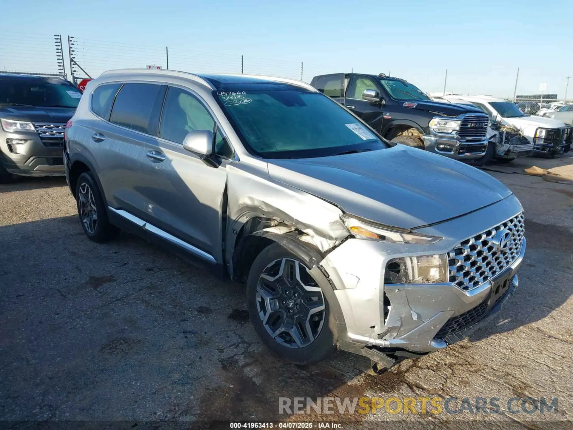 1 fotografías del automóvil dañado 5NMS3DA16PH022027 HYUNDAI SANTA FE HYBRID 2023