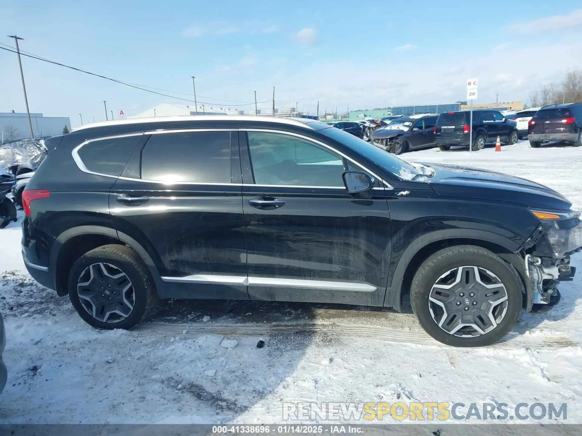 14 fotografías del automóvil dañado 5NMS5DA17PH018515 HYUNDAI SANTA FE HYBRID 2023