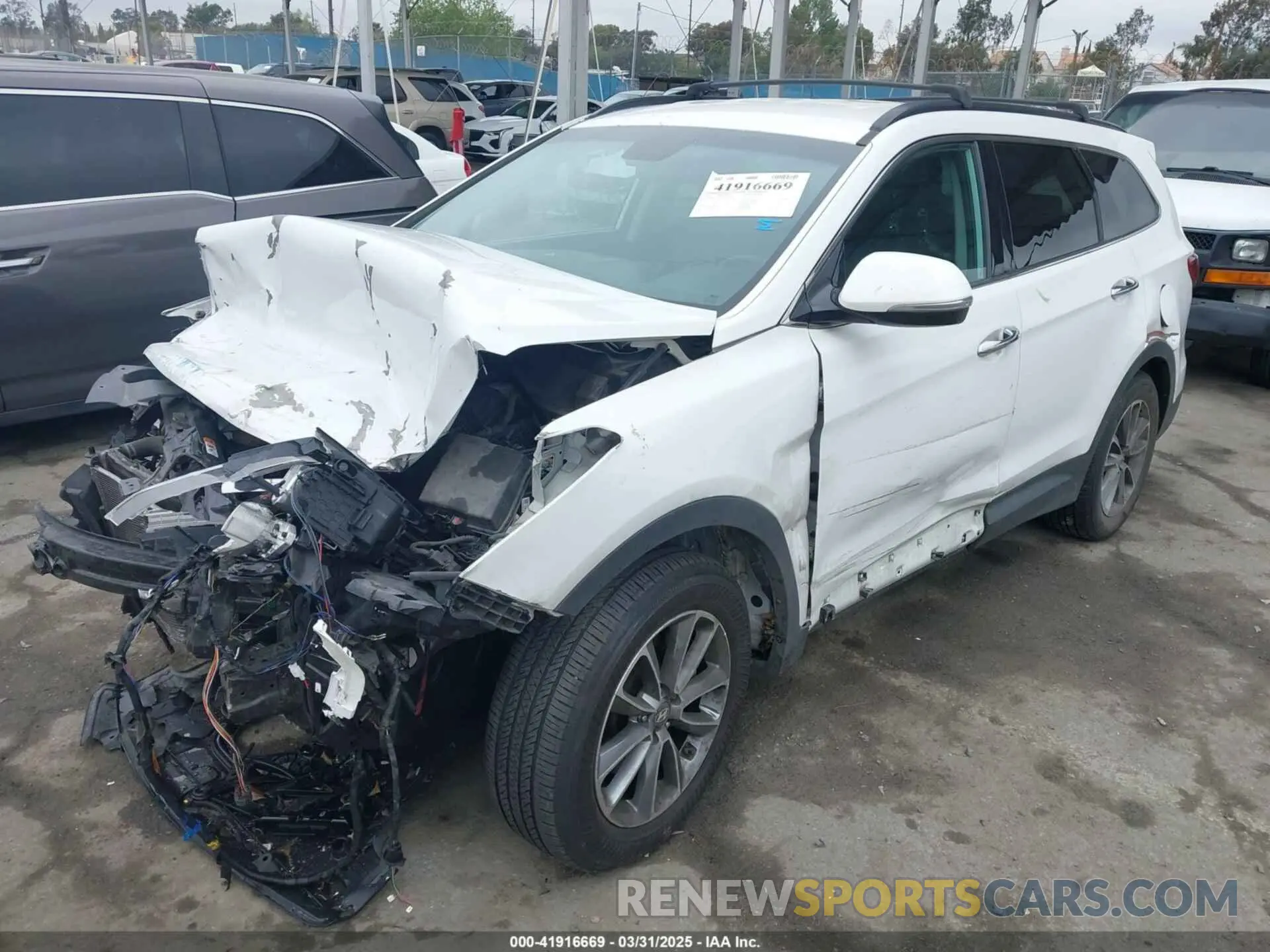 2 fotografías del automóvil dañado KM8SN4HF2KU309258 HYUNDAI SANTA FE XL 2019
