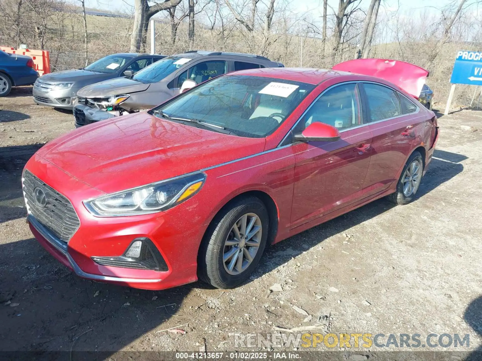 2 fotografías del automóvil dañado 5NPE24AF0KH820482 HYUNDAI SONATA 2019