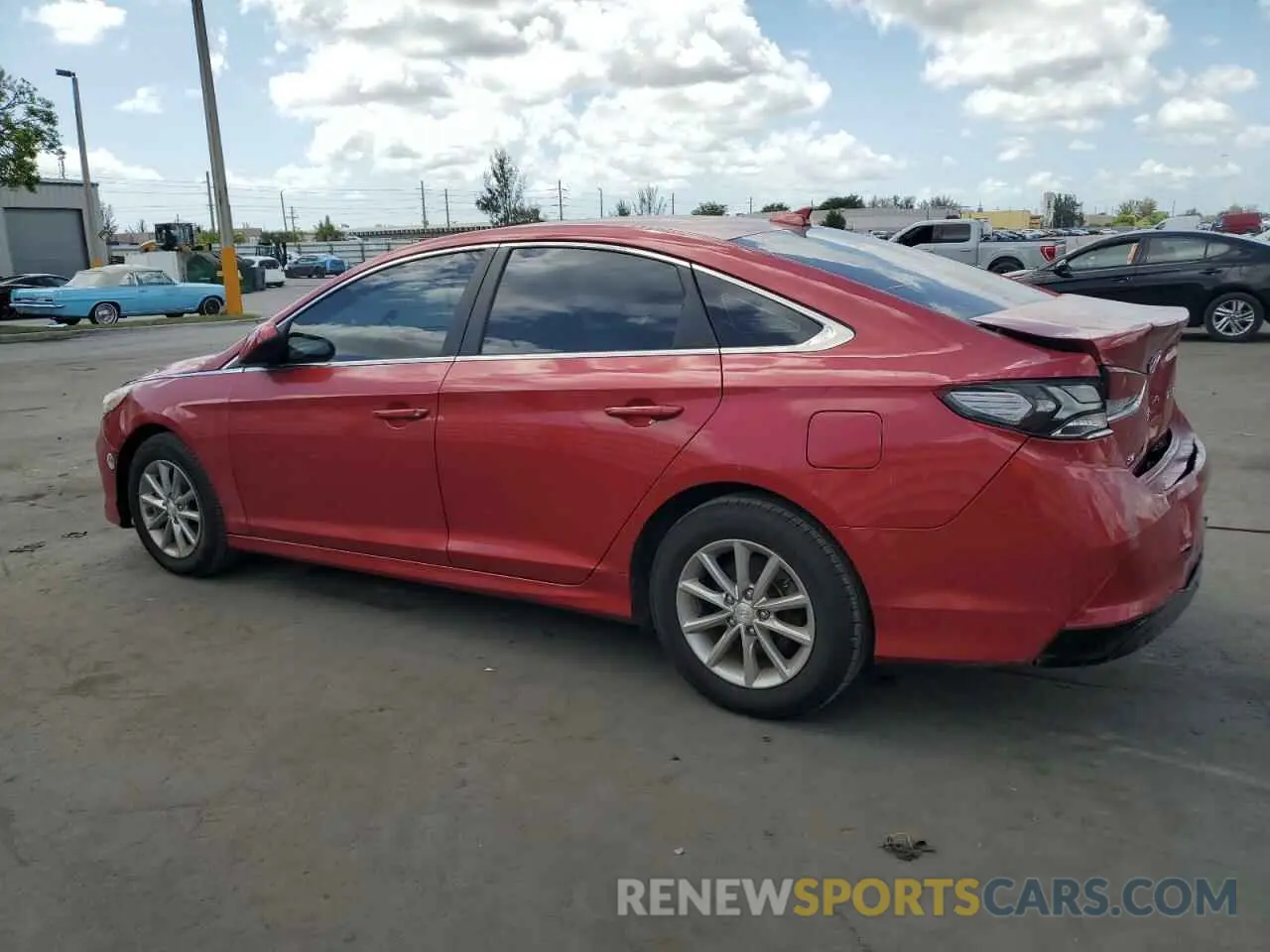 2 fotografías del automóvil dañado 5NPE24AF5KH777807 HYUNDAI SONATA 2019