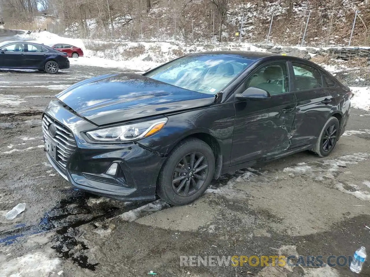 1 fotografías del automóvil dañado 5NPE24AF9KH742493 HYUNDAI SONATA 2019