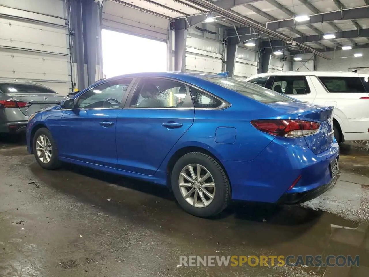 2 fotografías del automóvil dañado 5NPE24AF9KH777180 HYUNDAI SONATA 2019